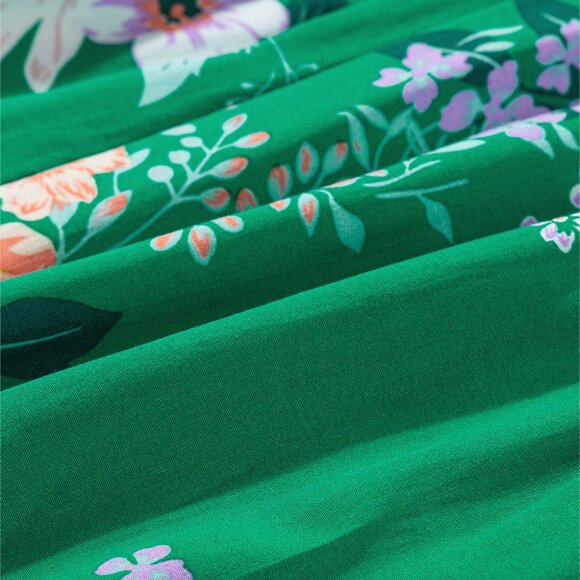 B257 Beautiful green floral midi - Picture 13 of 14